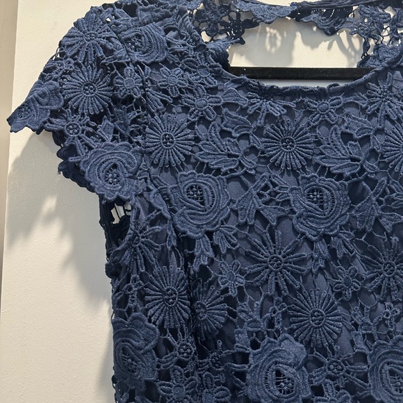 NWT Lulus Backless Navy Lace Dress - Picture 6 of 7